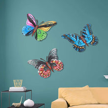 Load image into Gallery viewer, New 4Pcs Metal Butterfly Wall Art Hanging Decor Butterflies Iron Art Wall Decoration  Hanging Butterflies Iron Craft
