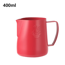 Load image into Gallery viewer, JIBBI Milk Steaming Frothing Pitcher Stainless Steel Non-Stick Milk Jug Pull Flower Cup Perfect for Coffee Cappuccino Latte Art
