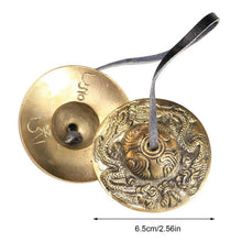 Load image into Gallery viewer, Yoga Cymbal Bell Cymbals Brass Chimes Tibetan Buddhist Style Tingsha Meditation Yoga Accessory Instrument Cymbals Gift
