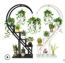 Load image into Gallery viewer, Living room household flower shelf, multi-storey indoor balcony iron circular shelf, decorative green lotus pendant orchid shelf
