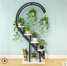 Load image into Gallery viewer, Living room household flower shelf, multi-storey indoor balcony iron circular shelf, decorative green lotus pendant orchid shelf
