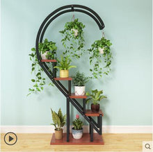 Load image into Gallery viewer, Living room household flower shelf, multi-storey indoor balcony iron circular shelf, decorative green lotus pendant orchid shelf
