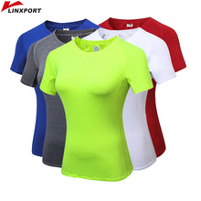 Load image into Gallery viewer, Fitness Women Shirts Quick Drying T Shirt Elastic Yoga Sport Tights Gym Running Tops Short Sleeve Tees Blouses Jersey camisole
