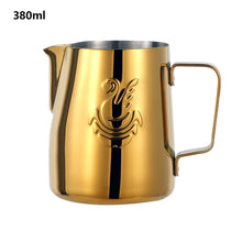 Load image into Gallery viewer, JIBBI Milk Steaming Frothing Pitcher Stainless Steel Non-Stick Milk Jug Pull Flower Cup Perfect for Coffee Cappuccino Latte Art
