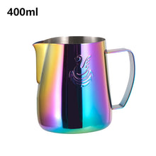 Load image into Gallery viewer, JIBBI Milk Steaming Frothing Pitcher Stainless Steel Non-Stick Milk Jug Pull Flower Cup Perfect for Coffee Cappuccino Latte Art
