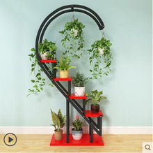 Load image into Gallery viewer, Living room household flower shelf, multi-storey indoor balcony iron circular shelf, decorative green lotus pendant orchid shelf
