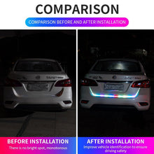 Load image into Gallery viewer, Car Rear Trunk Tail Light 120cm Colorful Dynamic Reverse Warning LED Strip 12v Additional Brake Follow Turn Signal Lamp
