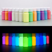 Load image into Gallery viewer, 15/20g Super Bright Luminous Epoxy Resin Pigment Glow In The Dark Liquid Colorant Body Art UV Body Paint Set Each
