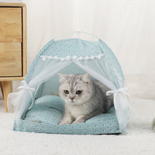 Load image into Gallery viewer, Pet Tent Bed Cats House Supplies Products Accessories Warm Cushions Furniture Sofa Basket Beds Winter Clamshell Kitten Tents Cat
