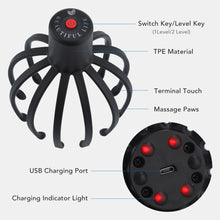 Load image into Gallery viewer, Electric Octopus Claw Scalp Massager Anti-stress Relief Headache Stimulation Vibration Head Massager Scratcher
