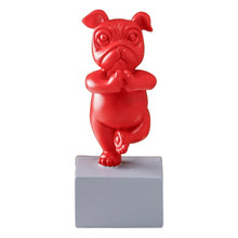 Load image into Gallery viewer, Lovely Yoga French Bulldog Statue Resin Figurines Nordic Creative Cartoon Animals Sculpture Children&#39; Room Decor Crafts
