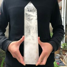 Load image into Gallery viewer, Big Wand Natural Crystal Clear  Transparency Quartz Point Healing Stone Hexagonal Prisms Obelisk Wand Stone Home Decor
