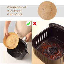 Load image into Gallery viewer, 20/50pcs Air Fryer Paper Parchment Wood Pulp Steamer Cheesecake airfryer disposable trays
