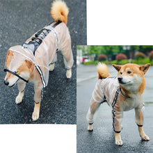 Load image into Gallery viewer, Dog Raincoat Portable Waterproof Transparent Rainwear for Small Medium Large Dogs Light Breathable Hooded Rain Jacket Cape
