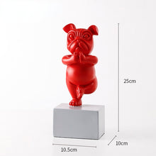 Load image into Gallery viewer, Lovely Yoga French Bulldog Statue Resin Figurines Nordic Creative Cartoon Animals Sculpture Children&#39; Room Decor Crafts
