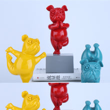 Load image into Gallery viewer, Lovely Yoga French Bulldog Statue Resin Figurines Nordic Creative Cartoon Animals Sculpture Children&#39; Room Decor Crafts
