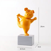 Load image into Gallery viewer, Lovely Yoga French Bulldog Statue Resin Figurines Nordic Creative Cartoon Animals Sculpture Children&#39; Room Decor Crafts
