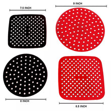 Load image into Gallery viewer, Reusable Air Fryer Silicone Accessories Liners 7.5/8.5/8/9 Inch Square Round Non-Stick Silicon Airfryer Basket
