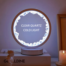 Load image into Gallery viewer, LED Rechargeable Bedside Lamp Natural Quartz Amethyst Cluster Night Lamp
