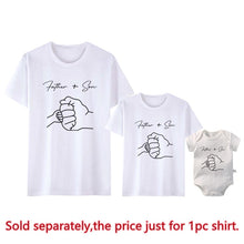 Load image into Gallery viewer, Father and Son Family Matching Shirts Cotton Dad and Me Kids T-shirt Baby Rompers Perfect Gift for Father Day Family Outfits
