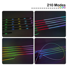 Load image into Gallery viewer, Full Color Streamer Car Ambient Lights RGB 64 Color Universal LED Interior Hidden Acrylic Strip Symphony Atmosphere Lamp
