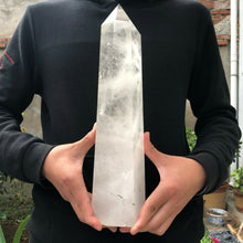 Load image into Gallery viewer, Big Wand Natural Crystal Clear  Transparency Quartz Point Healing Stone Hexagonal Prisms Obelisk Wand Stone Home Decor
