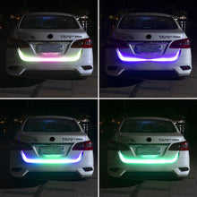 Load image into Gallery viewer, Car Rear Trunk Tail Light 120cm Colorful Dynamic Reverse Warning LED Strip 12v Additional Brake Follow Turn Signal Lamp
