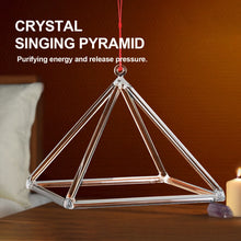 Load image into Gallery viewer, CVNC Crystal Singing Bowl Pyramid 8&quot;or 9&quot; Chakra Quartz High Quality for Relaxation Sound Meditation
