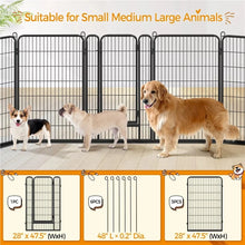 Load image into Gallery viewer, 6-Panel Pet Playpen Dog Fences Heavy Duty Metal Portable Foldable Indoor Outdoor Black
