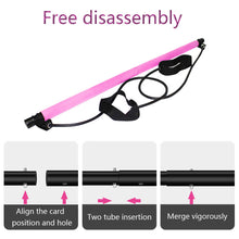 Load image into Gallery viewer, Workout Equipment Leg Women Gym Yoga Pull Rods Home Pilates Bar Abdominal Resistance Exercise Stick Toning Fitness Rope Puller
