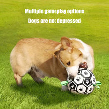 Load image into Gallery viewer, Dog Toys Soccer Ball with Grab Tabs Interactive Dog Balls Toys Durable Puppy Outdoor Training Soccer Pet Football Toys
