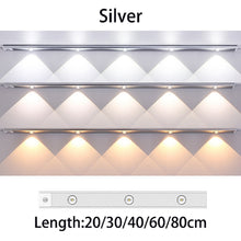 Load image into Gallery viewer, PZSUNLY Cabinet Light USB Rechargeable Motion Sensor Led Light For Kitchen Wardrobe Cabinet Lighting 20cm/30cm/40cm/60CM/80CM
