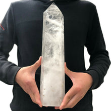 Load image into Gallery viewer, Big Wand Natural Crystal Clear  Transparency Quartz Point Healing Stone Hexagonal Prisms Obelisk Wand Stone Home Decor
