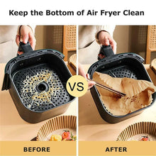 Load image into Gallery viewer, 20/50pcs Air Fryer Paper Parchment Wood Pulp Steamer Cheesecake airfryer disposable trays
