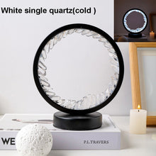 Load image into Gallery viewer, LED Rechargeable Bedside Lamp Natural Quartz Amethyst Cluster Night Lamp Bedroom Desk Network Circle Decorative Lights
