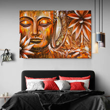 Load image into Gallery viewer, Buddha Wall Art Canvas Print,Spiritual Mural Large Buddhism Art Religious Artwork Poster and Painting for Living Room Home Decor
