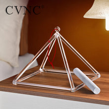 Load image into Gallery viewer, CVNC Crystal Singing Bowl Pyramid 8&quot;or 9&quot; Chakra Quartz High Quality for Relaxation Sound Meditation
