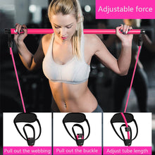 Load image into Gallery viewer, Workout Equipment Leg Women Gym Yoga Pull Rods Home Pilates Bar Abdominal Resistance Exercise Stick Toning Fitness Rope Puller
