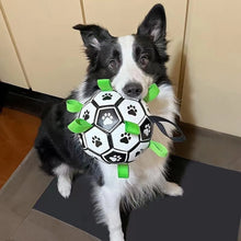 Load image into Gallery viewer, Dog Toys Soccer Ball with Grab Tabs Interactive Dog Balls Toys Durable Puppy Outdoor Training Soccer Pet Football Toys
