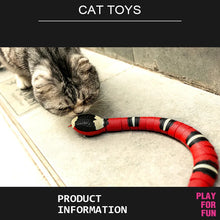 Load image into Gallery viewer, Smart Sensing Interactive Cat Toys Automatic Eletronic Snake Cat Teasering Play USB Rechargeable Kitten Toys for Cats Dogs Pet
