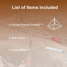 Load image into Gallery viewer, CVNC Crystal Singing Bowl Pyramid 8&quot;or 9&quot; Chakra Quartz High Quality for Relaxation Sound Meditation
