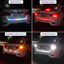 Load image into Gallery viewer, Car Rear Trunk Tail Light 120cm Colorful Dynamic Reverse Warning LED Strip 12v Additional Brake Follow Turn Signal Lamp
