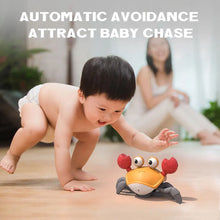 Load image into Gallery viewer, Dancing Crab Toy for Babies Crawling Interactive Escape Crabs Cute Sensing Crab Automatically Avoid Obstacles Toys Birthday Gift
