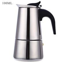 Load image into Gallery viewer, Stainless Steel Coffee Maker Coffee Pot Moka Pot Geyser Coffee Makers Kettle Coffee Brewer Latte Percolator Stove Coffee Tools
