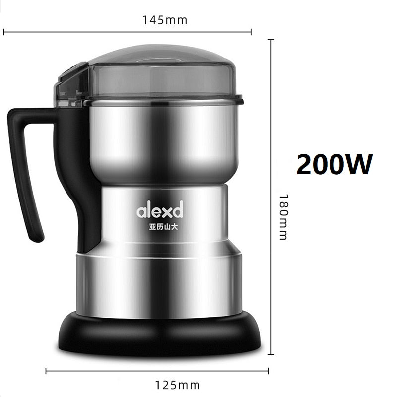 High Power Coffee Grinder Manual Victims Multifunctional Machine Portafilter Stainless Steel Cafe Drip Beans Pepper Espresso Nut