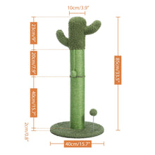 Load image into Gallery viewer, Cute Cactus Pet Cat Tree Toy with Ball Scratching Post for Cat Kitten Climbing
