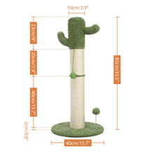 Load image into Gallery viewer, Cute Cactus Pet Cat Tree Toy with Ball Scratching Post for Cat Kitten Climbing
