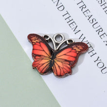 Load image into Gallery viewer, 10Pcs/lot Multicolor 17x14mm Enamel Metal Butterfly Charms Pendants for Necklace Bracelet Earring Diy Jewelry Making Accessories
