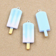 Load image into Gallery viewer, 10pcs Charms Summer Ice Cream Popsicle Ice Icicle Lolly Pendant Craft Making Handmade Jewelry DIY For Earrings Necklace
