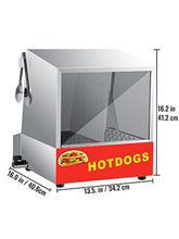 Load image into Gallery viewer, VEVOR 2-Tier Hot Dog Steamer Easy Cleaning Stainless Steel Spacious Electric Bun Warmer Cooker with Tempered Glass Slide Doors
